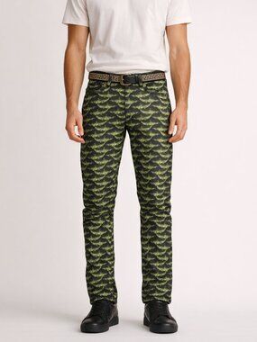 Versace for H&M FW11 Rare Alligator Crocodile Print Jeans Men’s 32 Button Fly